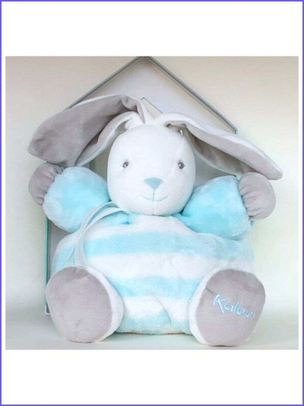 Kaloo Plush Aqua Rabbit Medium Plush Animal Bunny w/New In Gift Box For 0+